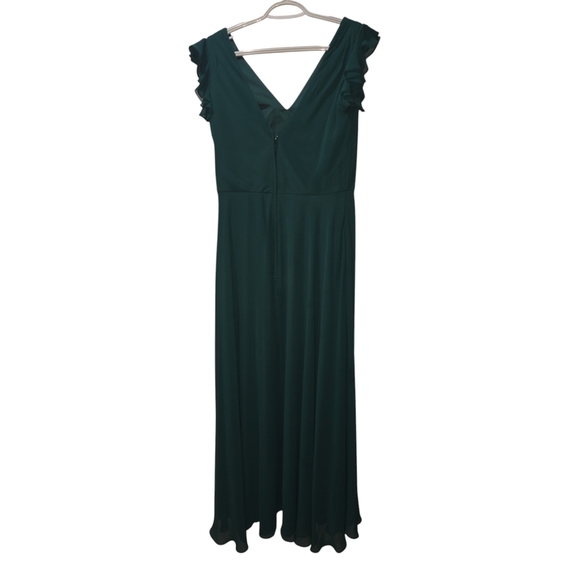 Mori Lee Madeline Gardner Ruffle Flutter Sleeve Dress Size 12 - Picture 4 of 9